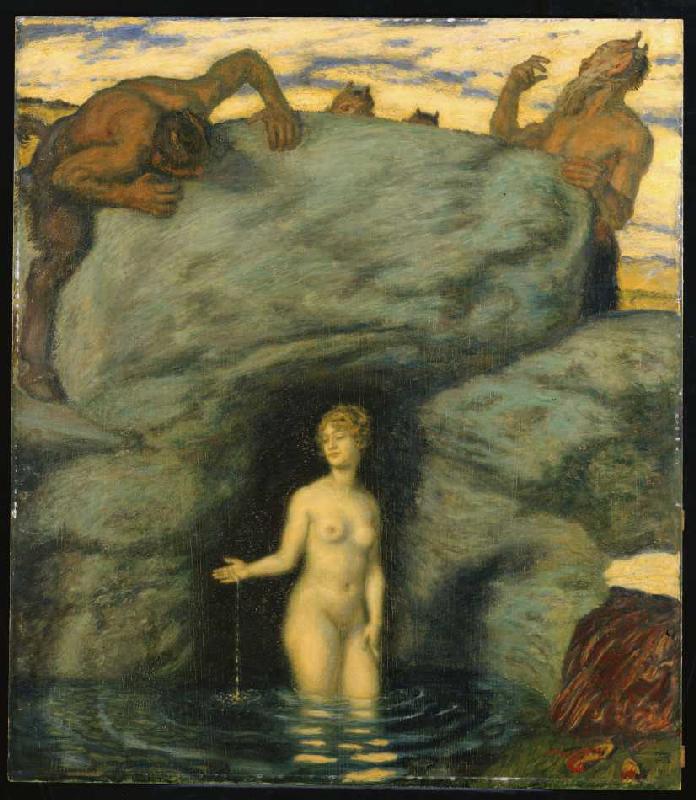 Quellnymphe von Faunen belauscht od Franz von Stuck