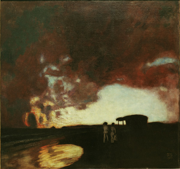 Stuck / Sunset at the sea / 1900 od Franz von Stuck