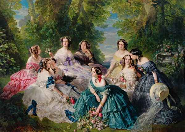 Empress Eugenie (1826-1920) Surrounded by her Ladies-in-Waiting od Franz Xaver Winterhalter