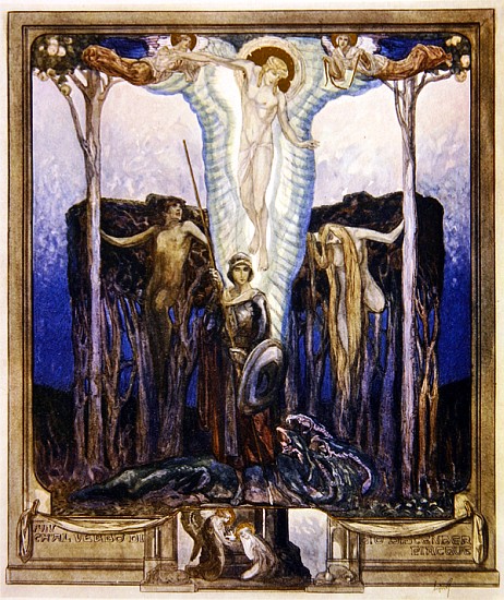 Illustration from Dante''s ''Divine Comedy'', Paradise, Canto VII od Franz von (Choisy Le Conin) Bayros