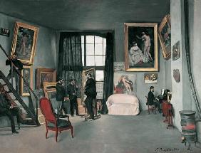 The studio of the artist in the Rue de of La Condamine in Paris.