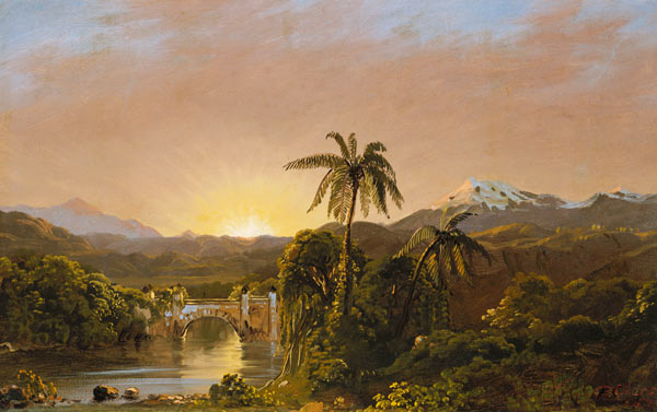 Sunset in Equador od Frederic Edwin Church