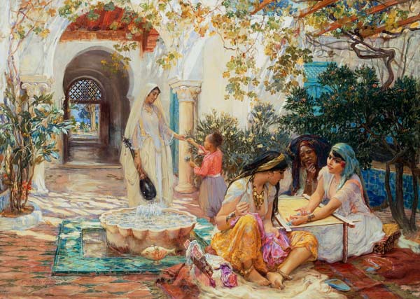 In einem Dorf in El Biar, Algier od Frederick Arthur Bridgman