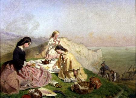 The Picnic on a Clifftop od Frederick James Shields