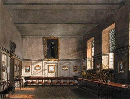 Examination Room of Merchant Taylors' School, from Ackermann's 'History of Merchant Taylors' School' od Frederick Mackenzie