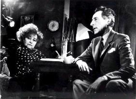 Sidonie Gabrielle Colette (1873-1954) and Jean Cocteau (1889-1963), c. 1950 (b/w photo)