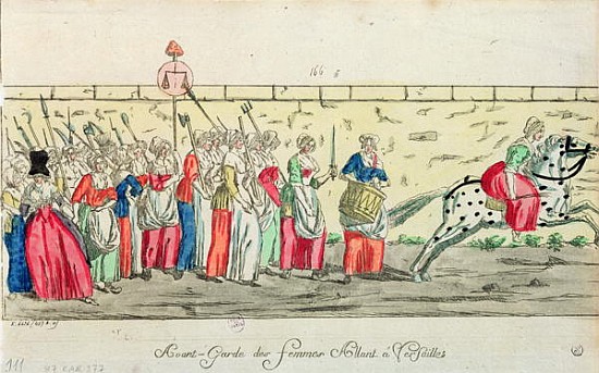 Advanced guard of the women going to Versailles on 5th October 1789 od French School