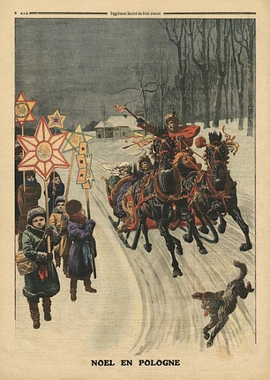 Christmas in Poland, illustration from ''Le Petit Journal'', supplement illustre, 24th December 1911 od French School