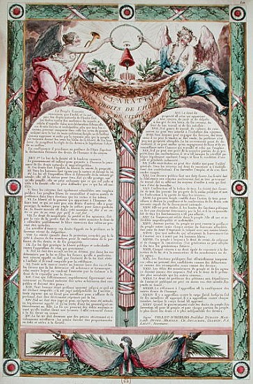 Declaration of the Rights of Man od French School