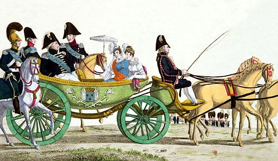 Louis XVIII (1755-1824) and his Family Reviewing the Royal Troops at the Champ de Mars, 20th June 18 od French School