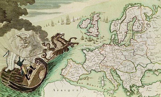 Map illustrating the Naval Attack on England Napoleon Bonaparte (1769-1821) c.1803-04 od French School