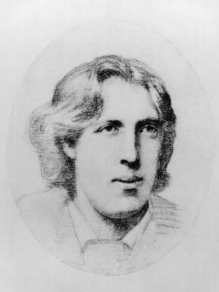 Portrait of Oscar Wilde (charcoal) od French School