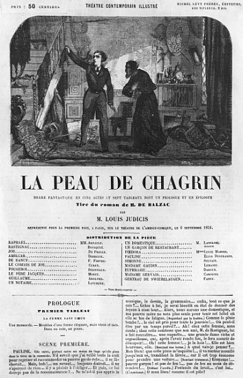 Raphael de Valentin and the shopkeeper, illustration from ''La Peau de Chagrin'', drama adapted from od French School