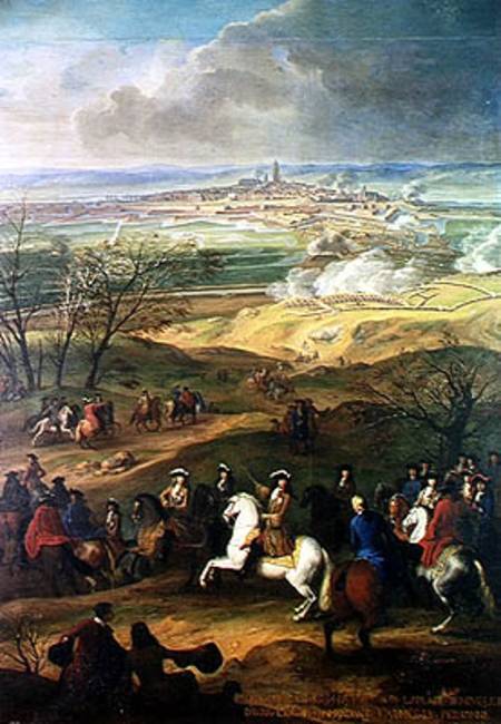 The Siege of Mons by Louis XIV (1638-1715) od French School