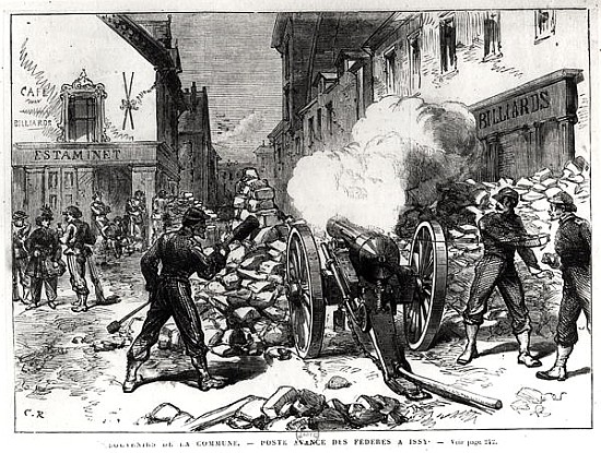 The Paris Commune: A Barricade at Issy, May 2nd 1871 od French School
