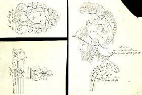 Designs for bronze ormolu furniture mounts