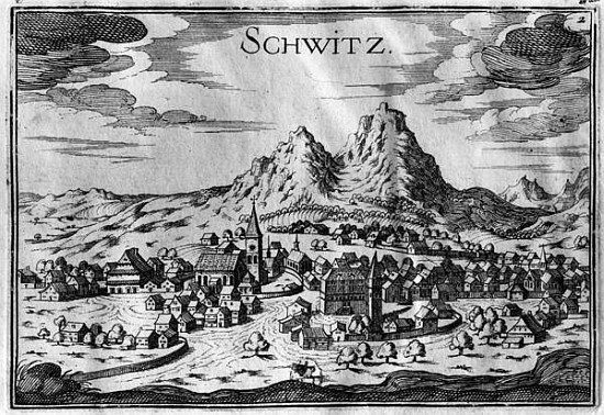 View of Schwyz od French School