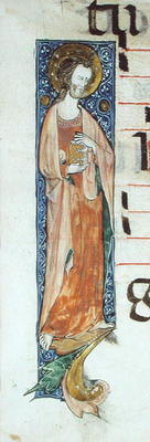 An Apostle Holding a Book, c.1320 (vellum) od French School, (14th century)