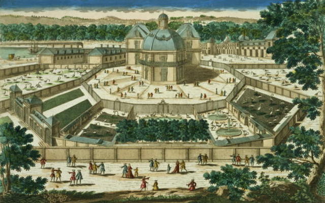 View and Perspective of the Salon de la Menagerie at Versailles, engraved by Antoine Aveline (1691-1 od French School, (18th century)