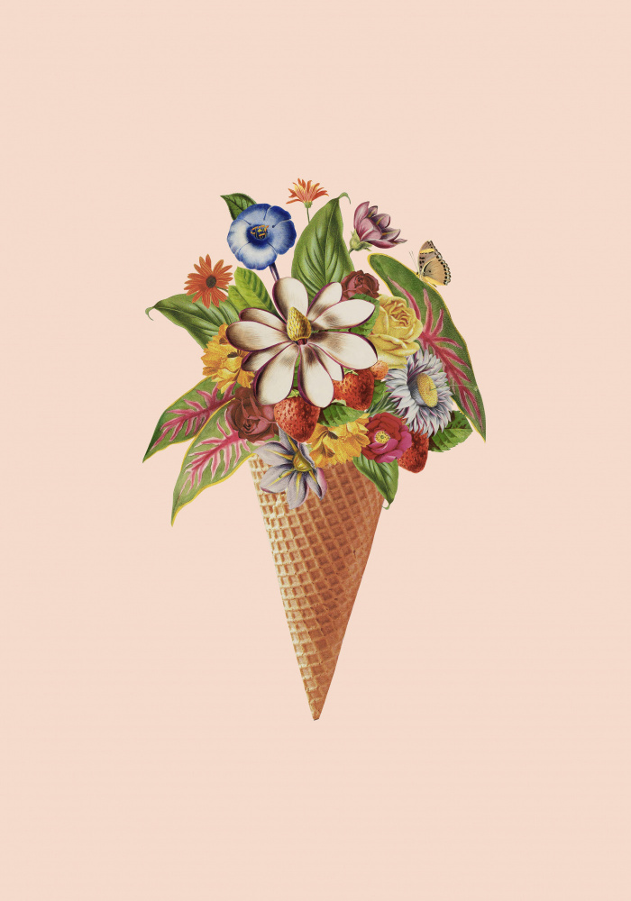 Botanical pink ice cream od Frida Floral Studio