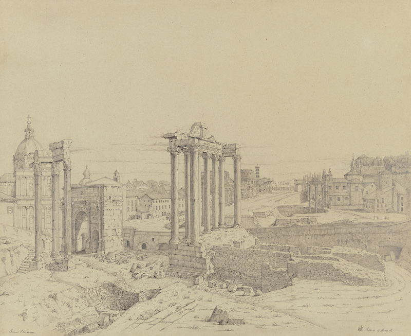 The Forum Romanum od Friedrich Wilhelm Ludwig