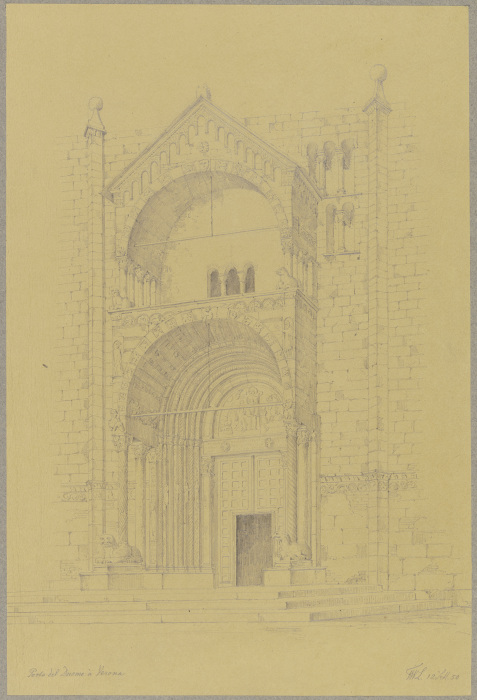 Protiro des Domes S. Maria Assunta in Verona od Friedrich Wilhelm Ludwig
