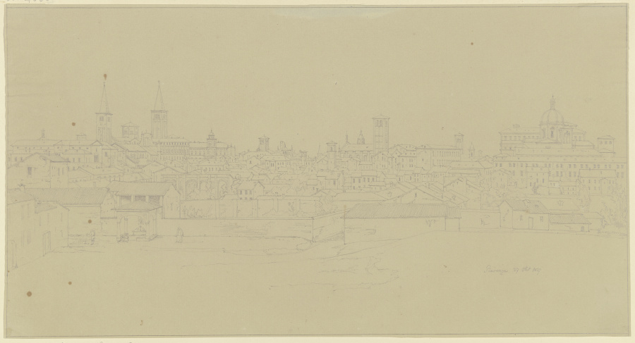View of Piacenza od Friedrich Maximilian Hessemer