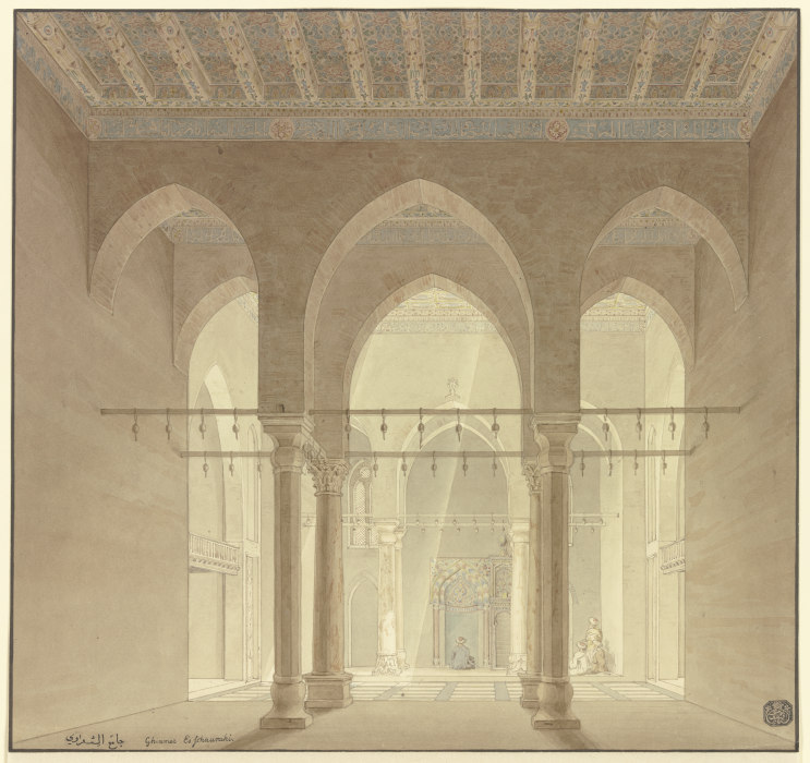 Innenansicht einer Moschee in Kairo od Friedrich Maximilian Hessemer