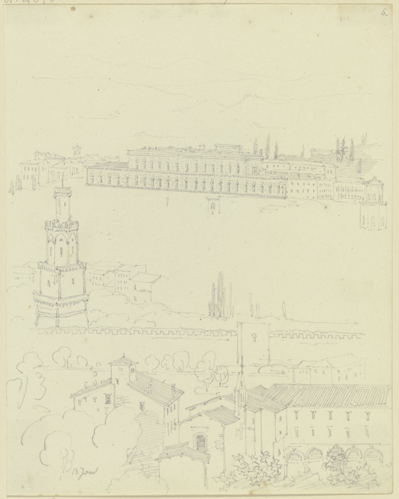 Palazzo Pitti in Florenz od Friedrich Maximilian Hessemer