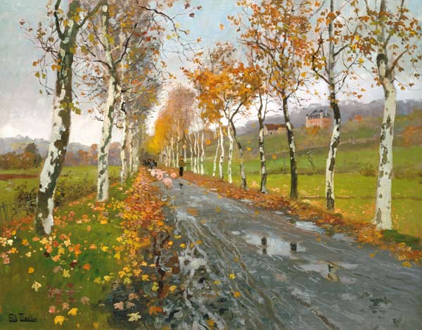 Automn avenue to Beaulieu. od Frits Thaulow