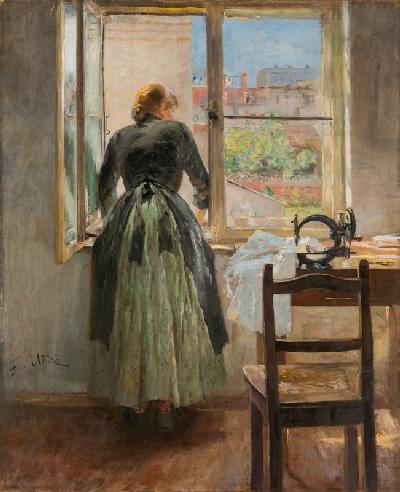 F.v.Uhde, Mädchen am Fenster