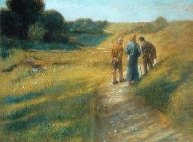 The Road to Emmaus / Fritz von Uhde