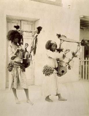 Nubian Musicians (sepia photo) od G. Lekegian