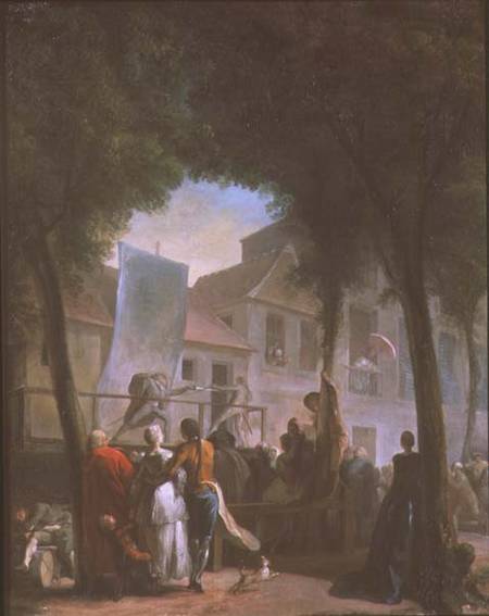 A Street Show in Paris (La Parade du Boulevard) od Gabriel Jacques de Saint-Anton