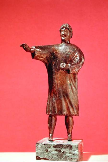 Figurine of a man wearing a sagum, from Neuvy-en-Sullias od Gallo-Roman