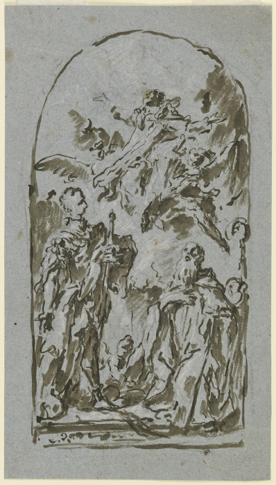 Himmelfahrt Mariens mit zwei Heiligen od Gaspare Diziani