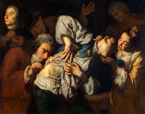 G.Traversi / Il ferito / Paint./ 1752 od Gaspare Traversi