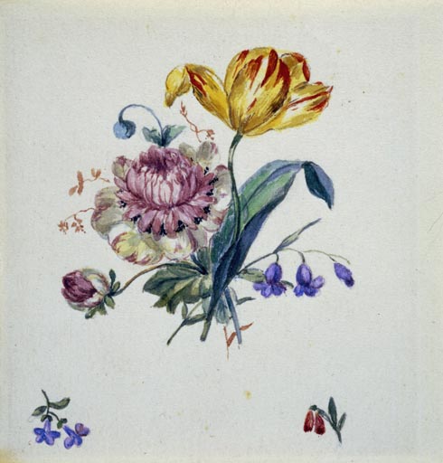 Blumenbukett mit Tulpe und Streublumen od Georg Friedrich Kersting