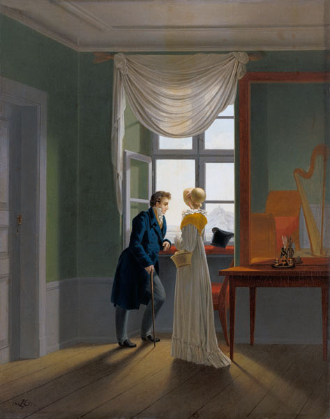 Couple at the window od Georg Friedrich Kersting