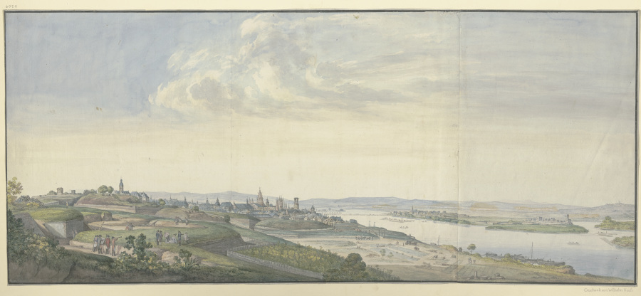 Ansicht von Mainz nach der Belagerung von 1793 od Georg Melchior Kraus