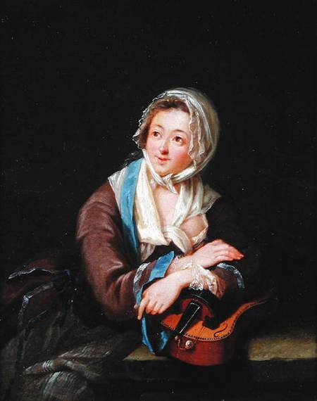 Lady with a Musical Instrument od Georg Melchior Kraus