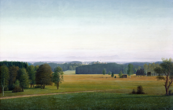 Countryside at Münsing od Georg Schrimpf