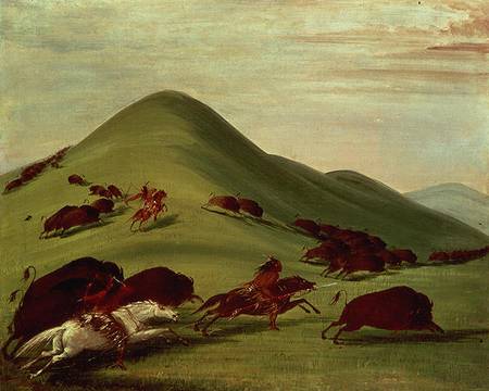 The Buffalo Hunt od George Catlin