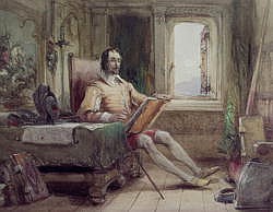 Don Quixote in his Study od George Cattermole