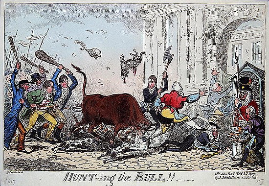 Hunting the Bull od George Cruikshank
