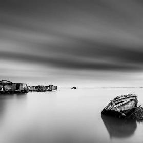 Fisherman's Boat and Huts