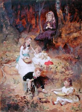 Five Children Playing in the Forest