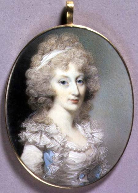 Portrait Miniature of Elizabeth Blunt (b.c.1766) c.1796-1800 (w/c on ivory) od George Engleheart