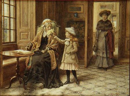 Posy for Grandma od George Goodwin Kilburne