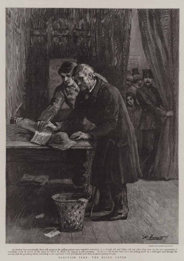 Election Time, the Blind Voter od George Harcourt